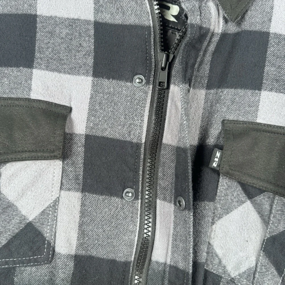 Z1R Duke Ombre Flannel Mens 2XL Motorcycle Shacket Shirt Jacket Concealed Carry